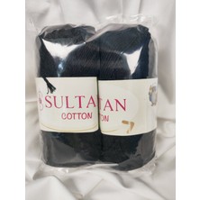 Sultan Cotton Siyah El Örgü Ipi 100GR. - 175MT. (2 Adet) - (Amigurumi Ipi) Renk: 032