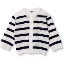 Hellobaby Kız Bebek Triko Hırka Düğmeli Bisiklet Yaka Uzun Kol