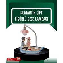 EstoreBox El Ele Tutuşan Çift Figürlü Dekoratif Gece Lambası Romantik Tasarım