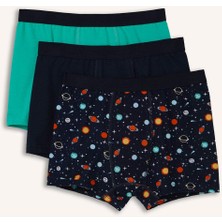 DeFacto Desenli 3'lü Boxer Set Erkek Çocuk E3367A826HS
