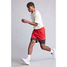 DeFacto %100 Pamuk NBA Chicago Bulls Lisanslı Standart Fit Kırmızı Şort H3864AX26SM