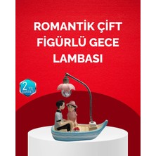 EstoreBox Sevgililer Günü Için Romantik Çift Figürlü Dekoratif Gece Lambası