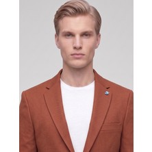 Plus Scorpion Kiremit Erkek Slim Fit Blazer Ceket – Şık, Modern, Günlük ve Ofis Kombinlerine Uygun Tek Düğmeli Erkek Ceketi