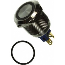 E-Switch PV7F2T0SS-335 19MM Paslanmaz Çelik Metal Buton
