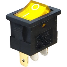 Voltaj Kcd1-1 Sarı Işıklı On/off Anahtar 3 Pin