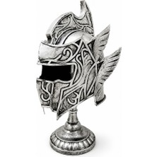 Ttt Fantastik Tasarımlı Miğfer Biblosu - Metal - 53X20 cm Dekoratif Obje