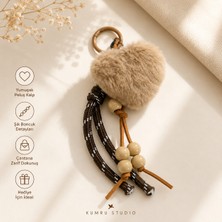 Kumru Studio Peluş Kalp Çanta ve Telefon Charmı