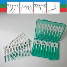 Grains Global Stopever Well Tooth Arayüz Fırçası, Normal Boy, Beyaz & Yeşil, 3 Paket, 120 Adet