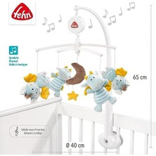 Grains Global Fehn Müzik Mobil Küçük Kale - Sevimli Hayvanlarla Bebek Uyku Yardımı - Bebek Mobil Müzik Kutusu Melodi - 0-5 Ay Arası Bebekler Için Bebek Yatağı Oyuncak
