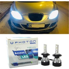 Photon Seat Leon Mk2 LED Xenon Kısa Far Ampulü H7 Access Yeni Seri Beyaz