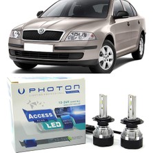 Photon Skoda Octavia Mk2 LED Xenon Uzun Far Ampulü H1 Access Yeni Seri Beyaz 2004-2009