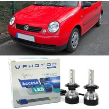 Photon Vw Lupo LED Xenon Uzun + Kısa Far Ampulü H4 Access Yeni Seri Beyaz