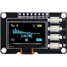 Voltaj 0.96" 128X64 4 Pin Butonlu OLED Grafik LCD Ekran I2C SSD1315 Sarı-Mavi