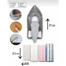 Premini Yumuşak Mikrofiber El Mop ve Premium Yedek Bez Dörtlü Seti