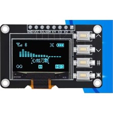 Voltaj 0.96" 128x64 4 Pin Butonlu OLED Grafik LCD Ekran I2C SSD1315 Mavi