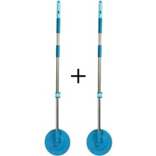 Premini Turbo Yedek Mop Sap Kilitli 2'li Set, Kaymaz ve Güçlü Temizlik