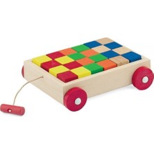 Playwood Ahşap Renkli Küp Bloklu Araba 312