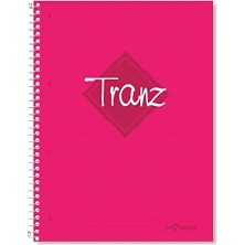 Grains Global 2012095/1 Tranz Pp Kapak, 1.hamur Kağıt Spiralli Defter, Pembe