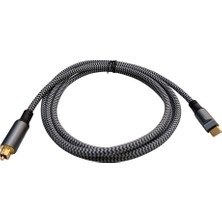 Keepro Type C -Toslink Dijital Optik Ses Kablosu Type C (In) Optik (Out) Örgülü Kablo 1.8m