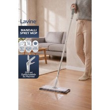 Premini Mandallı Sprey Mop Mikrofiber Bezli Paslanmaz Çelik Saplı 4xl Uyumlu