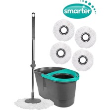 Premini Otomatik Temizlik Seti, 4 Mikrofiber Mop ve Paspas ile Kolay Temizlik