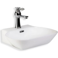 Eva Banyo Lena Tezgah Üstü Lavabo Beyaz