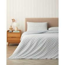 English Home Ornament Petal Kolay Ütülenir Tek Kişilik Nevresim Seti 160X220 cm Lila-Yeşil