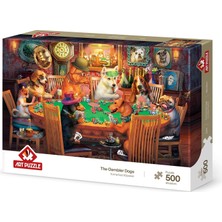 Kumarbaz Köpekler 500 Parça Puzzle