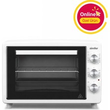 Simfer 3423 Beyaz 34 Lt Statik Mini / Midi Fırın - 4 Fonksiyon, Programlanabilir Pişirme & Isı Kontrol Sistem