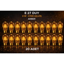 Lumixa Enerji 4W 810 Lümen 2700K Rustik Ampul Amber Renk