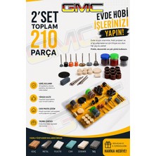 GMC Power Tools Gmc 210 Parça Universal Tüm Markalara Uyumlu Gravür Taşlama Seti