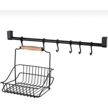 Statika Home Metal Sepet , Ferforje , Askı ve Kanca Set Siyah