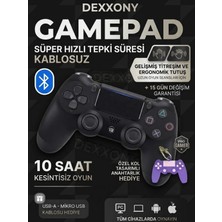 Dexxony Premium Siyah PlayStation 4 / Ps4 Oyun Kolu & Ps3 - Android Tv Uyumlu Kablosuz Bluetooth Gamepad
