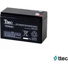 Ttec 12V 9AH Bakımsız Kuru Akü AGM Özellikli Yüksek Kapasite ve Güçlü Performans