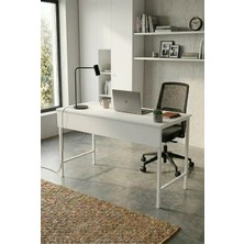 Papi-Co Forge Lite Çalışma Masası 140X60 cm Metal Ayaklı Bilgisayar Masası Modern Ofis ve Genç Odası Masası