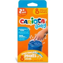 Bebek Parmak Boyasi 8 Renk 8X50 ml Süper Yikanabilir 2+ Yaş