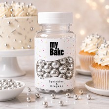 My Bake Gümüş Draje 5 No – Parlak ve Şık Pasta Süsü