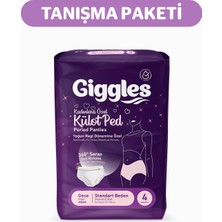 Giggles Külot Ped (Regl Gece Külodu) Bel Ölçüsü 52-100 cm Standart Beden 3 Paket 12 Adet