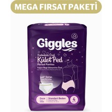 Giggles Külot Ped (Regl Gece Külodu) Bel Ölçüsü 52-100 cm Standart Beden 16 Paket 64 Adet