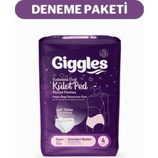 Giggles Külot Ped (Regl Gece Külodu) Bel Ölçüsü 52-100 cm Standart Beden 1 Paket 4 Adet