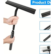 Premini Siyah Teleskopik Duş Temizleme Çekpası 23-95 cm