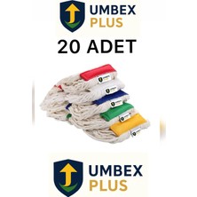 Premini Ince Temizlik Mop Yedekleri 20'li Paket, Islak Saçaklı, Dar Alan Temizliği