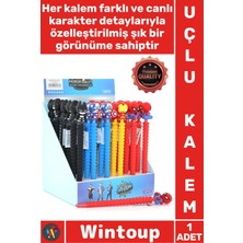 Wintoup #kalem 17 cm Ergonomik Eğlenceli Çocuk Öğrenci Mekanik Versatil Ofis 07 Uçlu Kahraman Figürlü Kalem