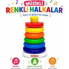 Sallabaş Müzikli Renkli Halkalar Eğitici Bebek Oyuncağı 12 Ay+