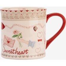 Cath Kidston Love Notes Kırmızı Stoneware Kupa 375 ml