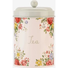 Cath Kidston Feels Like Krem Galvaniz Çay Saklama Kabı 10,5X17,5 cm