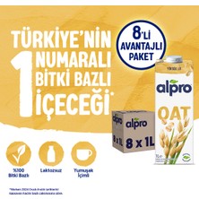Alpro Yulaf Sütü 8x1 L Vegan Laktozsuz Bitkisel Bazlı
