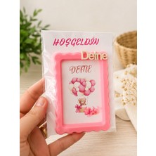 Maku Home Kişiye Özel Kız Bebek Isimli Resim Magnet Çerçeve , Yenidoğan,doğum Günü ,mevlid Hediyelik Set -20 Adet