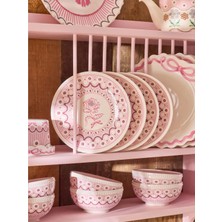 Cath Kidston Fields Pembe Stoneware Kahvaltı Tabağı 20 cm