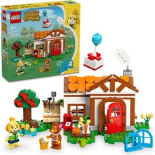 Isabelle Ev Ziyaretinde 77049 – 6 Yaş ve Üzeri Kız ve Erkek Çocukları Için Fauna Dahil 2 Minifigür Içeren Yaratıcı Oyuncak Yapım Seti, Doğum Günü Hediyesi Fikri (389 Parça)